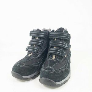 L.L.Bean Boots Women 6 Black Suede Mesh Hiking Trail Triple Strap Winter